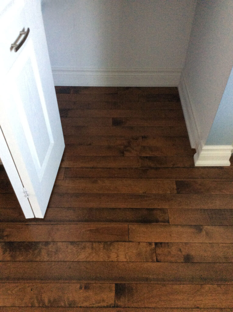 Closet with new floor