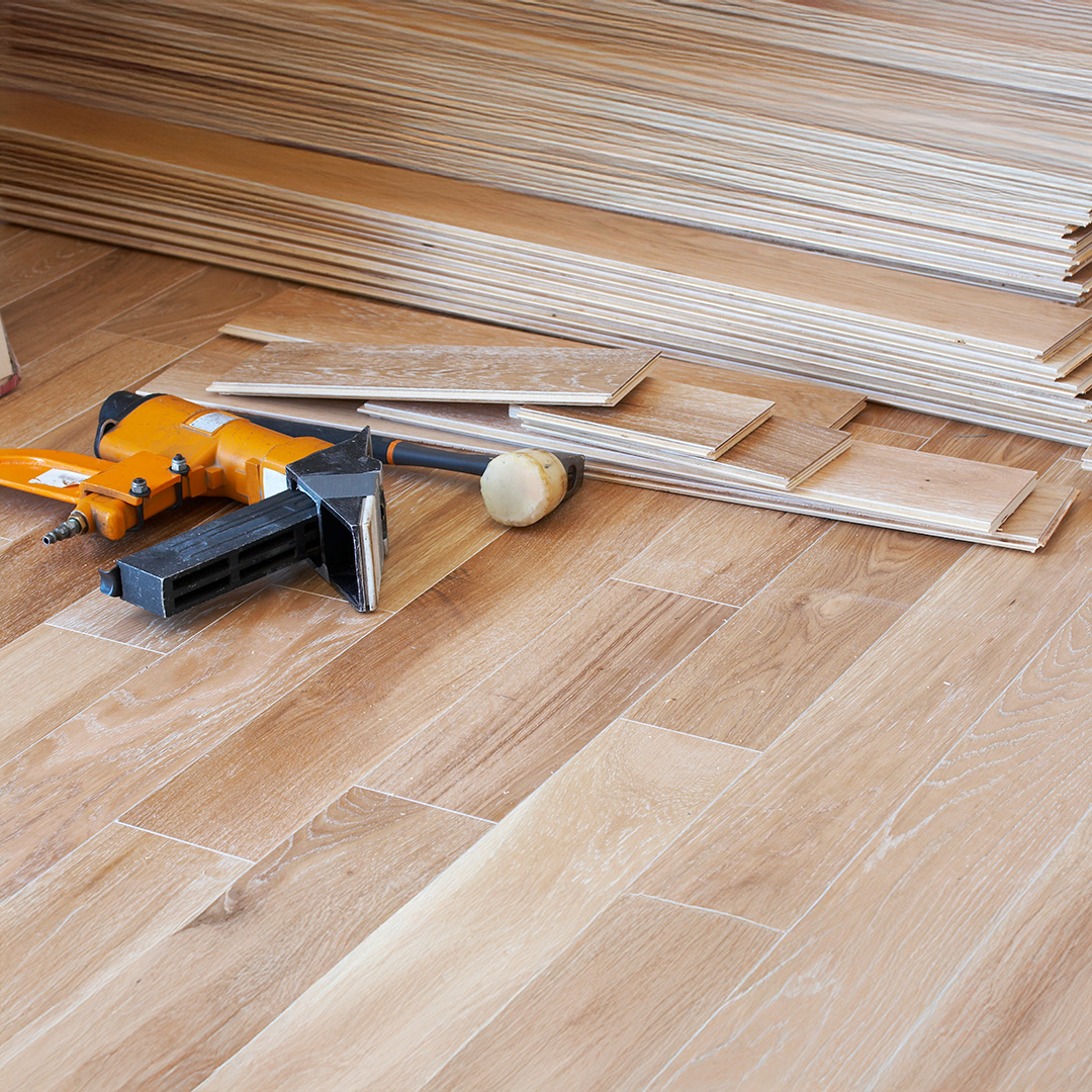 McLaughlin Flooring provides expert service. Pictured are the tools used to install a new floor.