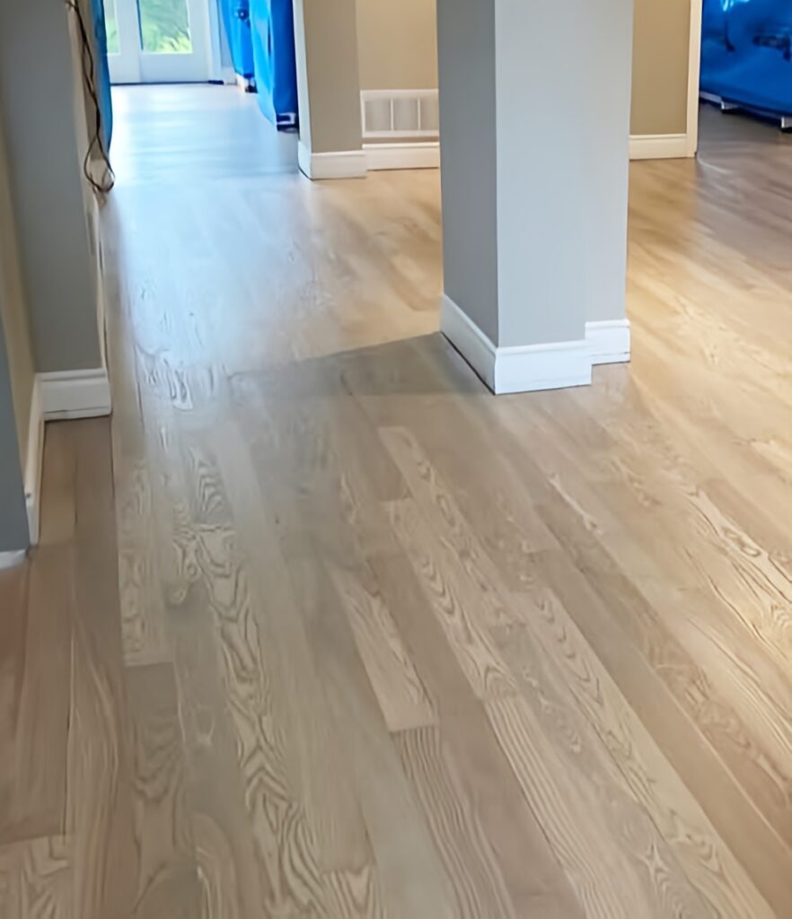 Wood floor after replacement