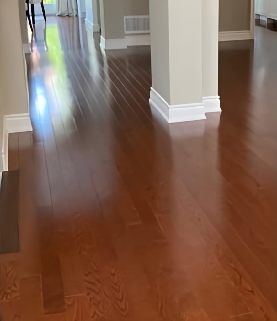 Wood floor before replacement