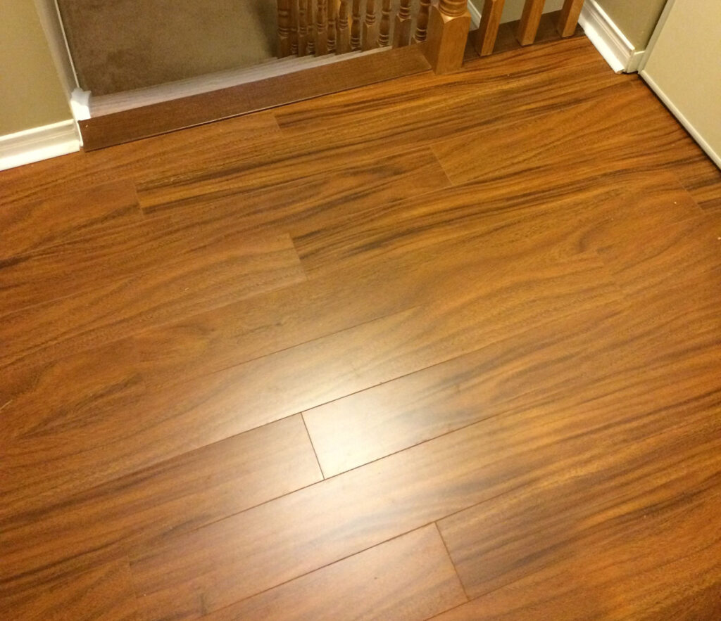 Floor landing after resurfacing